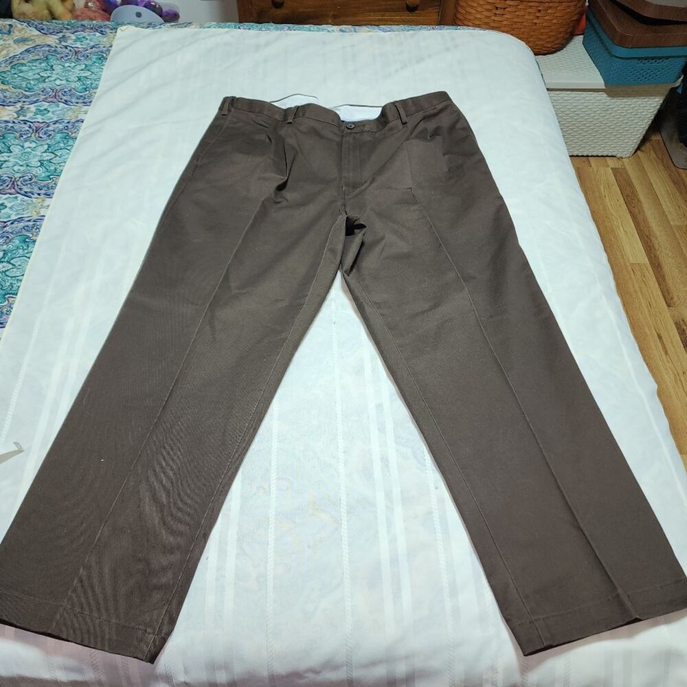 LANDS END EUC MENS SZ 42 DRESS CASUAL TRADITIONAL FIT PANTS